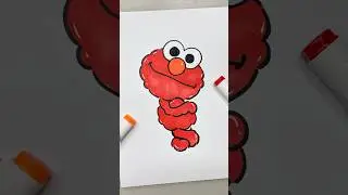 How to draw cute Elmo #drawing #daily