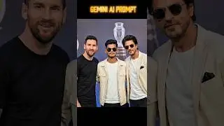 leomessi shahrukh khan gemini ai prompt | srk and leomessi ke saath Collab wala prompt #leomessi