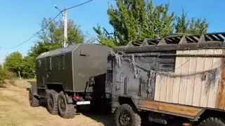 Ural 375 cu remorca