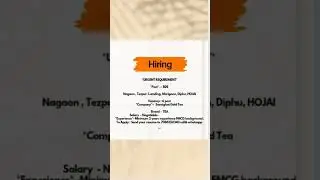 Hiring in Assam Location | Pan India Jobs #shorts #job #assamjobs #assam