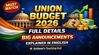Union Budget 2026 Explained  | Full Details, Key Highlights & Big Announcements#budget #2026 