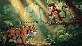 القرد الشجاع الذي انقذ عائلته من النمر الجائع