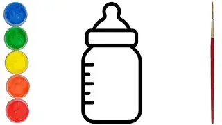 How To Draw A BABY BOTTLE | Drawing and Colouring For Kids