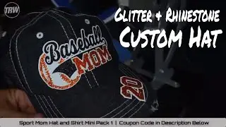 Glitter and Rhinestone Baseball Mom Hat | Hat Design Pack