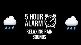 5 Hour Alarm with Soothing Rain White Noise