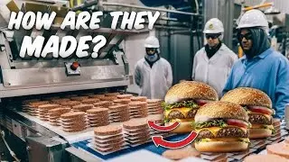 Burger Mega Factory: How Burgers Are Made with Food Processing | Inside the Process!