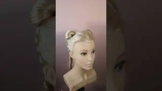 Ушки плюшевого мишки 🧸 на Хэллоуин 🎃 #прическа #косы #урок по прическам