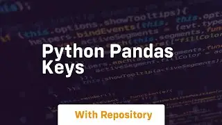 python pandas keys