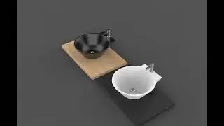 Table Top Wash Basin 360 animation