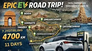 (Detailed Video) 4700km EV ROAD TRIP| Tata Harrier EV QWD |7 Jyotirling 4 States in 11 Days