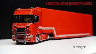 Diecast Review Scale 1/64 -  Scania Transporter Truck by Kengfai 1/64