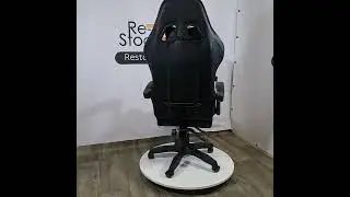 Spēļu krēsls Draco melns ar kāju balstu