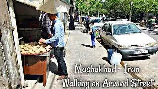 Iran - Mashahhad , Walking on a sunny day on busy streets , Shahid Rajaei town area