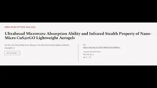 Ultrabroad Microwave Absorption Ability and Infrared Stealth Property of Nano-Micro C... | RTCL.TV