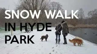 Snow walk in Hyde Park - London