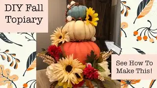 DIY Fall Pumpkin Topiary