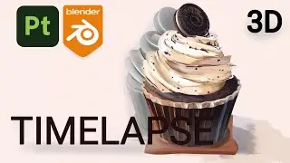 Blender 3D cake modeling - Timelapse
