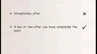 Proof Reading Your Work
