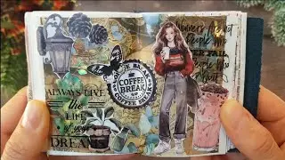 미니감성다꾸. A relaxing cup of coffee☕️ 종이소리. ASMR #journal #journaling #journalwithgie 
