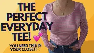 AUTOMET Women&rsquo;s Striped Long Sleeve Scoop Neck T-Shirt Review | Trendy & Slim Fit!