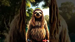Chill vibes with this Rasta Sloth 🦥🌿 Relax, groove & smile! #RastaSloth #ChillVibes #Viral