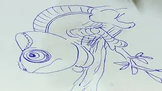 Chameleon drawing | body painting  art | temporary trending tatoo design tribal Pen colour unique#