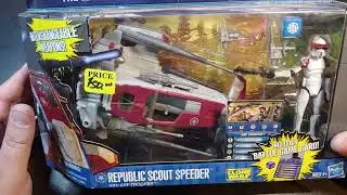 Star Wars The Clone Wars Republic Scout Speeder with Arf Trooper