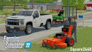 Стрижка газонов в Гриффине, штат Индиана! | (НОВАЯ КАРТА) | FS22 Уход за газоном