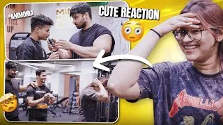 Cute Girl Tries Smelling Salt in A Commercial Gym - Crazy Reaction 😍