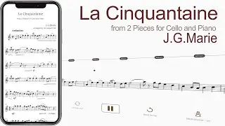 La Cinquantaine from 2 Pieces for Cello and Piano | J.G.Marie【 Violin Sheet Music 】
