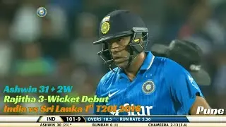 India vs Sri Lanka 1st T20I 2016 Pune | SL Win by 5 Wickets | Kasun Rajitha 3‑Wicket Debut