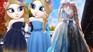 mytalkingangela2 vs elisa Makeover #mytalkingangela2 #cosplay #Angela new #edit #games video