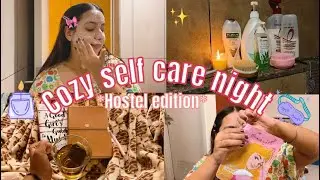Cozy self care night 🛁🚿🫧*Hostel edition* | bodycare,skincare,haircare,journal | PC #selfcare