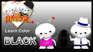 Learn BLACK Colour | 3D Surprise Eggs & The LuvBugz | ESL EFL