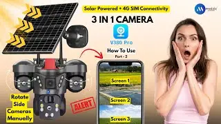Best 4g Solar CCTV Camera With 3 Lens/3 Screen | Maizic 4g Trion Solar | Maizic Smarthome