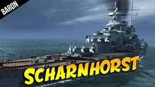 SCHARNHORST German Battleship is FUN - World of Warships Gameplay