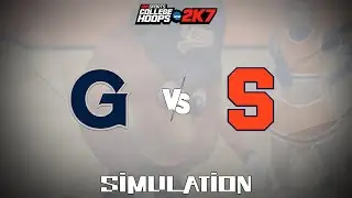 College Hoops 2K7 (2006) - Georgetown Hoyas vs Syracuse Orange [Gameplay Simulation]