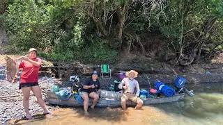 Costela bruta na brasa,rio baixo e acampamento em familia!