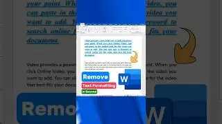 Remove Text Formatting in MS word | MS Word 2 Keys Shortcut. #msword