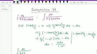 Integration : - ( Types become standard form ; Solving problems ) - 39.