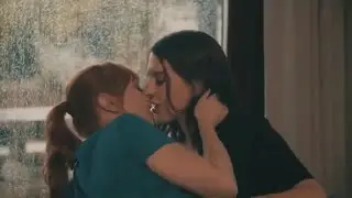 First Time Fire  - Lesbian Kiss - Lesbian Kissing - Girls Kissing  - Lesbian Lip Kiss - Kiss