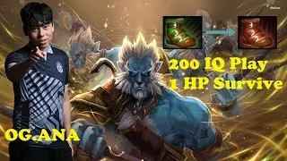 200 IQ Play | OG.Ana 1 Hp Survived by switching Power Treads | Dota 2