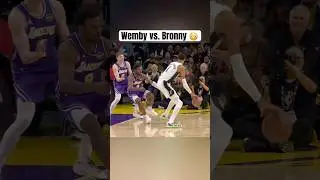 Wemby sent Bronny flying 😮