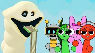 Sprunki Fun Bot & Pinki & Oren & Vineria Played Climb Into Hungry Worm in ROBLOX 