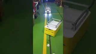 Low cost magnetic strip AGV test 