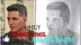 Akshay kumar portrait/ on A4 size paper only graphite pencil How to draw akshay  portrait