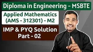 Applied Mathematics - IMP and PYQ Solution - 02 | 312301 - AMS | MSBTE