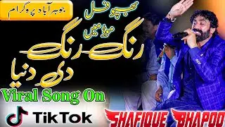 Rang Rang Di Dunia | Mind blowing Song Singing By Shafique Bhapoo  Pail Party