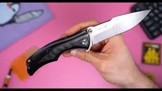 Нож WE Knife Tighe Down satin сталь M390 рукоять Dark Gray Ti/Rose CF (WE24054-2)