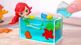Mermaid Princess Jelly 💖 Miniature Ariel Princess In Swimming Pool Jelly Recipe  Free Cakes